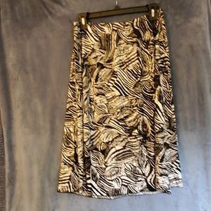 JKLA black & white jersey skirt